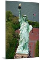 Aerial View of the Statue of Liberty and Grounds Below-null-Mounted Premium Photographic Print
