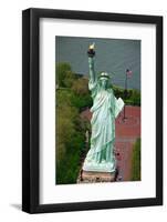 Aerial View of the Statue of Liberty and Grounds Below-null-Framed Photographic Print