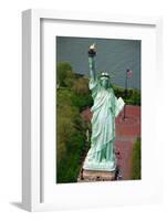 Aerial View of the Statue of Liberty and Grounds Below-null-Framed Photographic Print