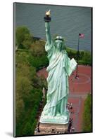 Aerial View of the Statue of Liberty and Grounds Below-null-Mounted Photographic Print