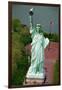 Aerial View of the Statue of Liberty and Grounds Below-null-Framed Photographic Print