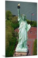 Aerial View of the Statue of Liberty and Grounds Below-null-Mounted Photographic Print