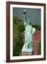 Aerial View of the Statue of Liberty and Grounds Below-null-Framed Photographic Print