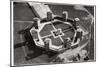 Aerial View of the Tannenberg Memorial, Near Olsztynek, Poland, from a Zeppelin, C1931-null-Mounted Giclee Print