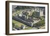 Aerial view of the Tower of London, UNESCO World Heritage Site, London, England, United Kingdom-Rolf Richardson-Framed Photographic Print