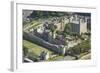 Aerial view of the Tower of London, UNESCO World Heritage Site, London, England, United Kingdom-Rolf Richardson-Framed Photographic Print