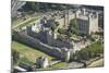 Aerial view of the Tower of London, UNESCO World Heritage Site, London, England, United Kingdom-Rolf Richardson-Mounted Photographic Print