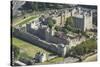 Aerial view of the Tower of London, UNESCO World Heritage Site, London, England, United Kingdom-Rolf Richardson-Stretched Canvas