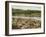 Aerial View of the Town and River - Bonners Ferry, ID-Lantern Press-Framed Art Print