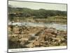 Aerial View of the Town and River - Bonners Ferry, ID-Lantern Press-Mounted Art Print