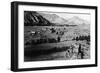 Aerial View of the Town from the Hills - Ketchum, ID-Lantern Press-Framed Art Print