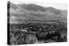 Aerial View of the Town - Salmon, ID-Lantern Press-Stretched Canvas
