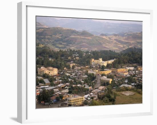 Aerial View of the Town Taken from Goha Hotel, Gondar, Ethiopia, Africa-David Poole-Framed Photographic Print