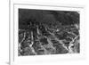 Aerial View of the Town - Wallace, ID-Lantern Press-Framed Premium Giclee Print