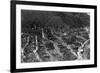 Aerial View of the Town - Wallace, ID-Lantern Press-Framed Premium Giclee Print