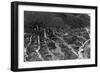 Aerial View of the Town - Wallace, ID-Lantern Press-Framed Art Print