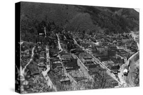 Aerial View of the Town - Wallace, ID-Lantern Press-Stretched Canvas