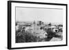 Aerial View of the Town - Waukon, OK-Lantern Press-Framed Art Print