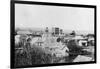 Aerial View of the Town - Waukon, OK-Lantern Press-Framed Art Print