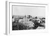 Aerial View of the Town - Waukon, OK-Lantern Press-Framed Art Print