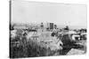 Aerial View of the Town - Waukon, OK-Lantern Press-Stretched Canvas