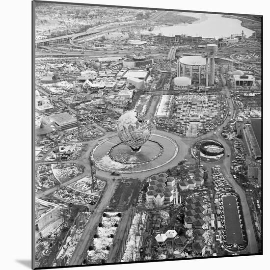 Aerial View of the Unisphere-null-Mounted Photographic Print