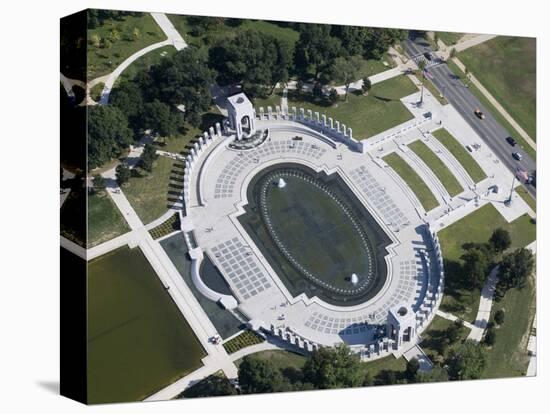 Aerial view of the US National World War II Memorial, Washington, D.C.-null-Stretched Canvas