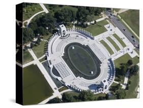 Aerial view of the US National World War II Memorial, Washington, D.C.-null-Stretched Canvas