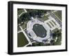 Aerial view of the US National World War II Memorial, Washington, D.C.-null-Framed Photographic Print