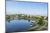 Aerial View of the Vistula River with Morning View to Old City of Krakow-Jorg Hackemann-Mounted Photographic Print