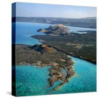 Aerial View of the Volcanic Cones at the Inlet of Ghoubbet El Kharab-Nigel Pavitt-Stretched Canvas