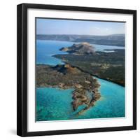 Aerial View of the Volcanic Cones at the Inlet of Ghoubbet El Kharab-Nigel Pavitt-Framed Photographic Print