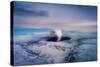 Aerial View of the Volcano Eruption at Holuhraun, Bardarbunga Volcano, Iceland-Ragnar Th Sigurdsson-Stretched Canvas