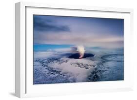 Aerial View of the Volcano Eruption at Holuhraun, Bardarbunga Volcano, Iceland-Ragnar Th Sigurdsson-Framed Photographic Print