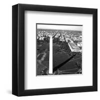 Aerial view of the Washington Monument, Washington, D.C. - Black and White Variant-Carol Highsmith-Framed Art Print