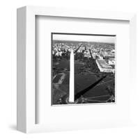 Aerial view of the Washington Monument, Washington, D.C. - Black and White Variant-Carol Highsmith-Framed Art Print