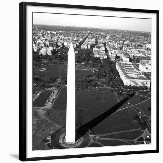 Aerial view of the Washington Monument, Washington, D.C. - Black and White Variant-Carol Highsmith-Framed Art Print