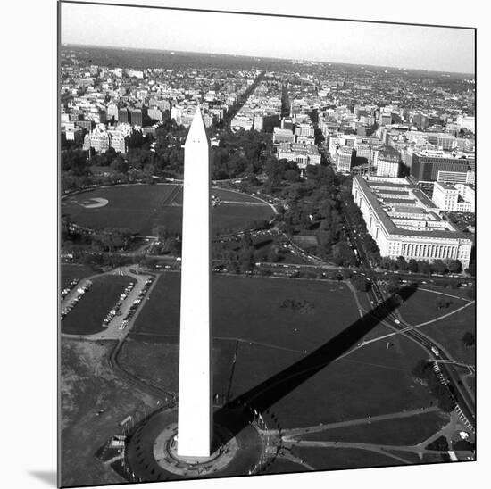 Aerial view of the Washington Monument, Washington, D.C. - Black and White Variant-Carol Highsmith-Mounted Art Print