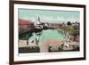 Aerial View of the Wharf - Petaluma, CA-Lantern Press-Framed Art Print