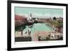 Aerial View of the Wharf - Petaluma, CA-Lantern Press-Framed Art Print