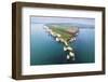 Aerial view of the white cliffs of Old Harry Rocks, Jurassic Coast, Studland, Dorset-Paolo Graziosi-Framed Photographic Print
