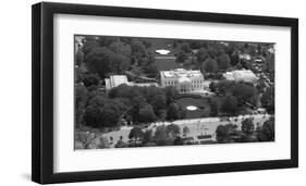 Aerial view of the White House, Washington, D.C. - Black and White Variant-Carol Highsmith-Framed Art Print