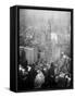 Aerial View of the Woolworth Building in Manhattan-null-Framed Stretched Canvas