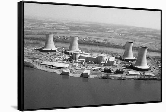 Aerial View of Three Mile Island Power P-null-Framed Stretched Canvas