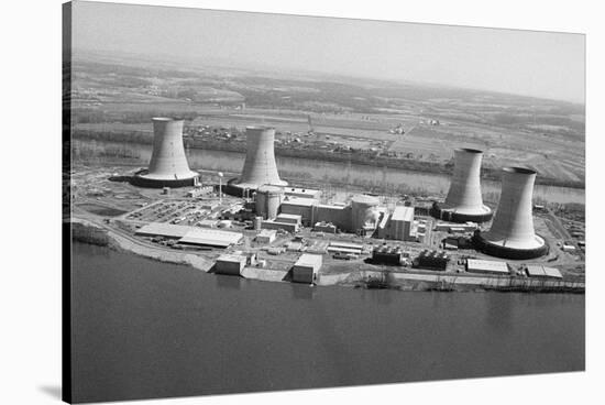 Aerial View of Three Mile Island Power P-null-Stretched Canvas