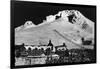 Aerial View of Timberline Lodge and Ski Lift - Mt. Hood, OR-Lantern Press-Framed Art Print