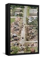 Aerial View of Tornado Damage in Ohio-Ron Kuntz-Framed Stretched Canvas