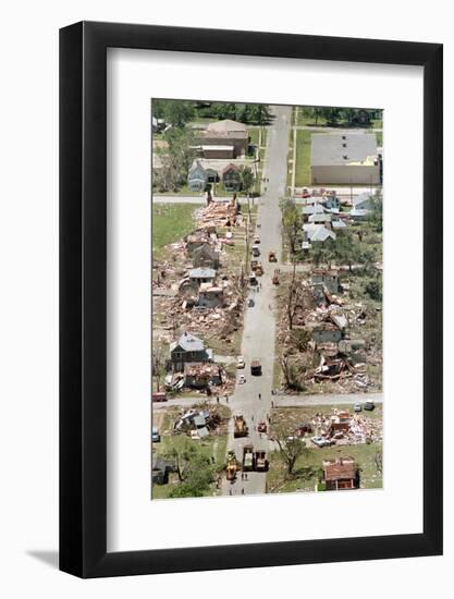 Aerial View of Tornado Damage in Ohio-Ron Kuntz-Framed Photographic Print