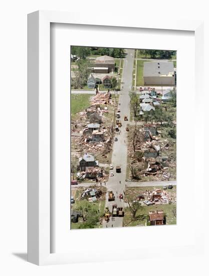 Aerial View of Tornado Damage in Ohio-Ron Kuntz-Framed Photographic Print