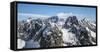 Aerial View of Torrone Peak in Winter with Bernina Peak in the Background. Valmasino-ClickAlps-Framed Stretched Canvas